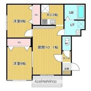 グラン コンフォール柏木【3階】の間取り